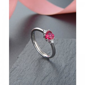 Silver Heart Love Ring